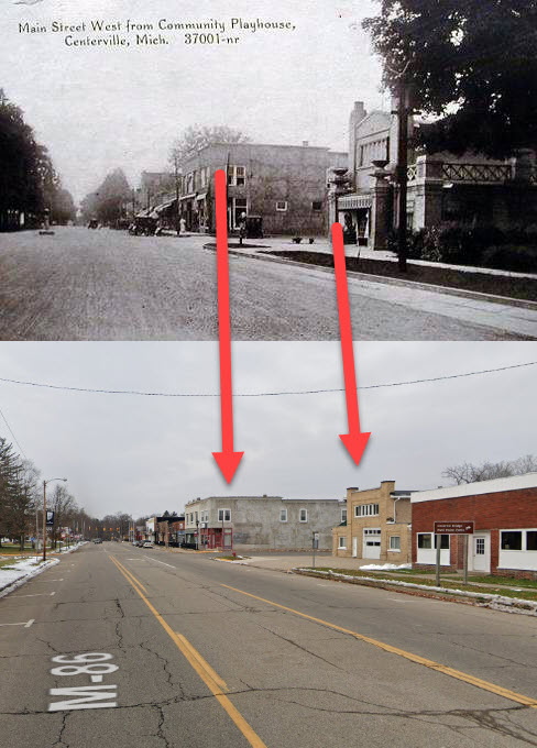 Community Playhouse - Current Street View Compared To Old Photo